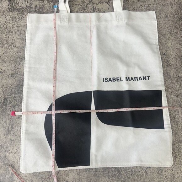 Isabel Marant  Large Tote  Logo Bag  Heavy Cotton  In White - Picture 1 of 6